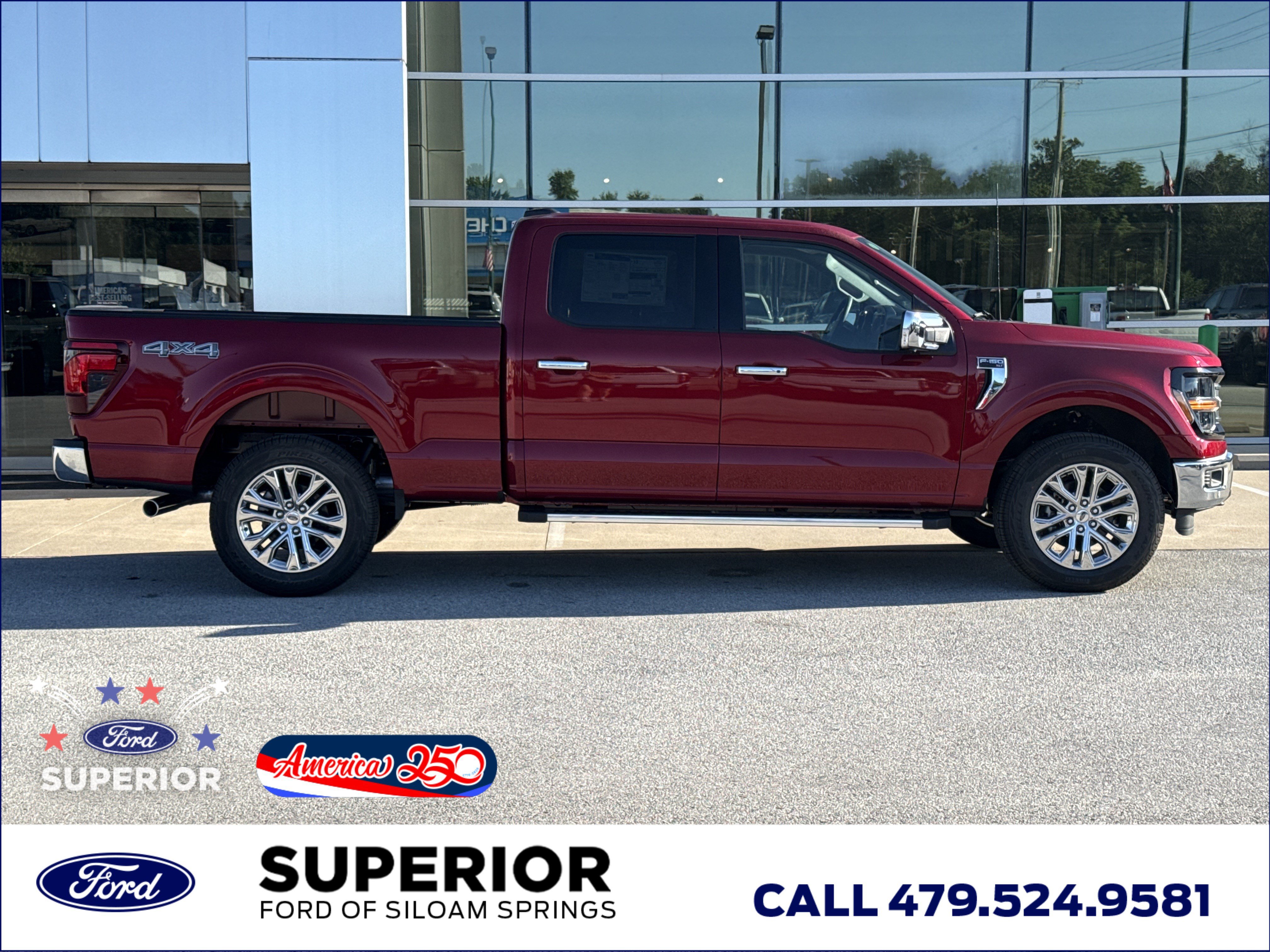 New 2026 Ruby Red Metallic Tinted Clearcoat Ford XLT 4WD image 2
