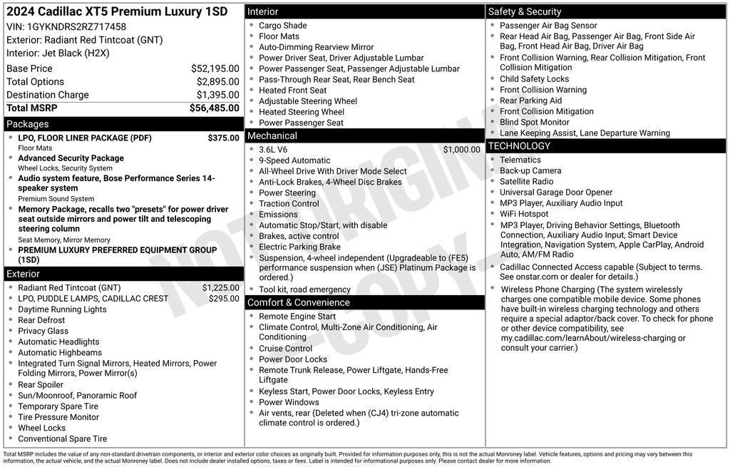 Used 2024 Red Cadillac Premium Luxury image 23