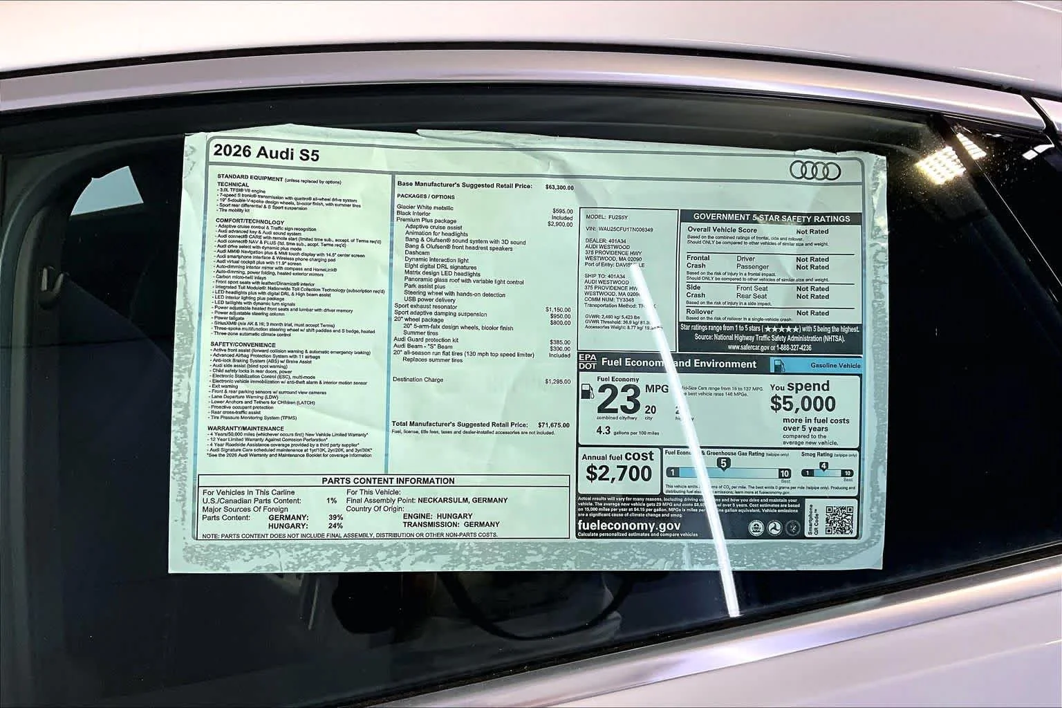New 2026 Glacier White m Audi Premium Plus image 19