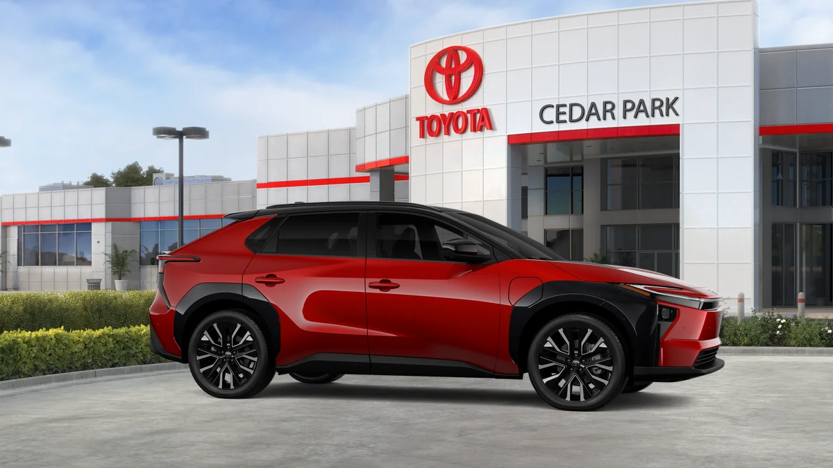 New 2026 Supersonic Red with Midnight Black Metallic roof Toyota Limited image 38