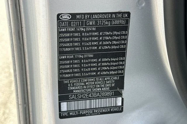 Used 2011 Stornoway Gray Land Rover Supercharged image 32