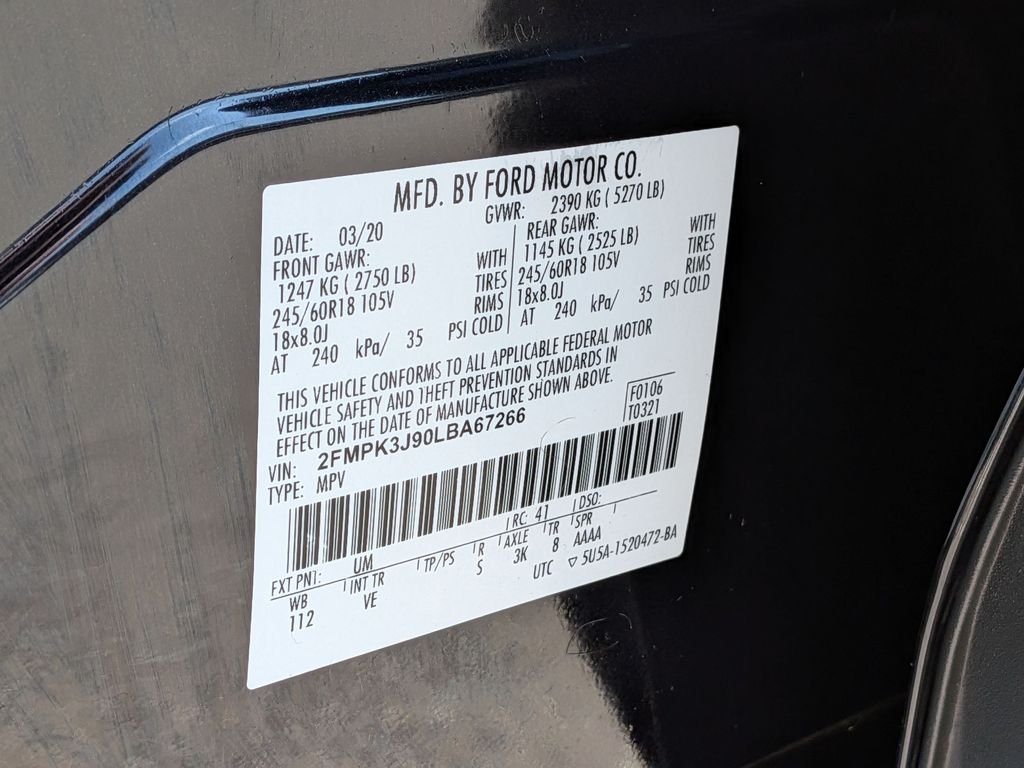 Used 2020 Black Ford SEL image 34