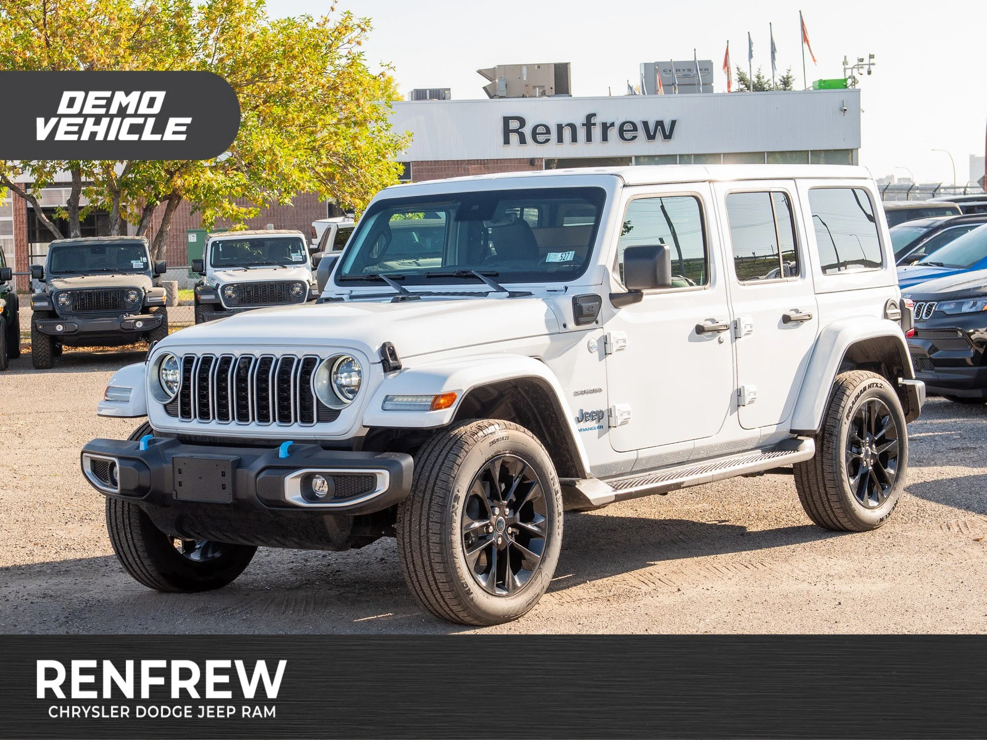 Used 2024 White Jeep Sahara* 4x4, Hybrid, Heated McKinley Leather, Dual Top Group image 1