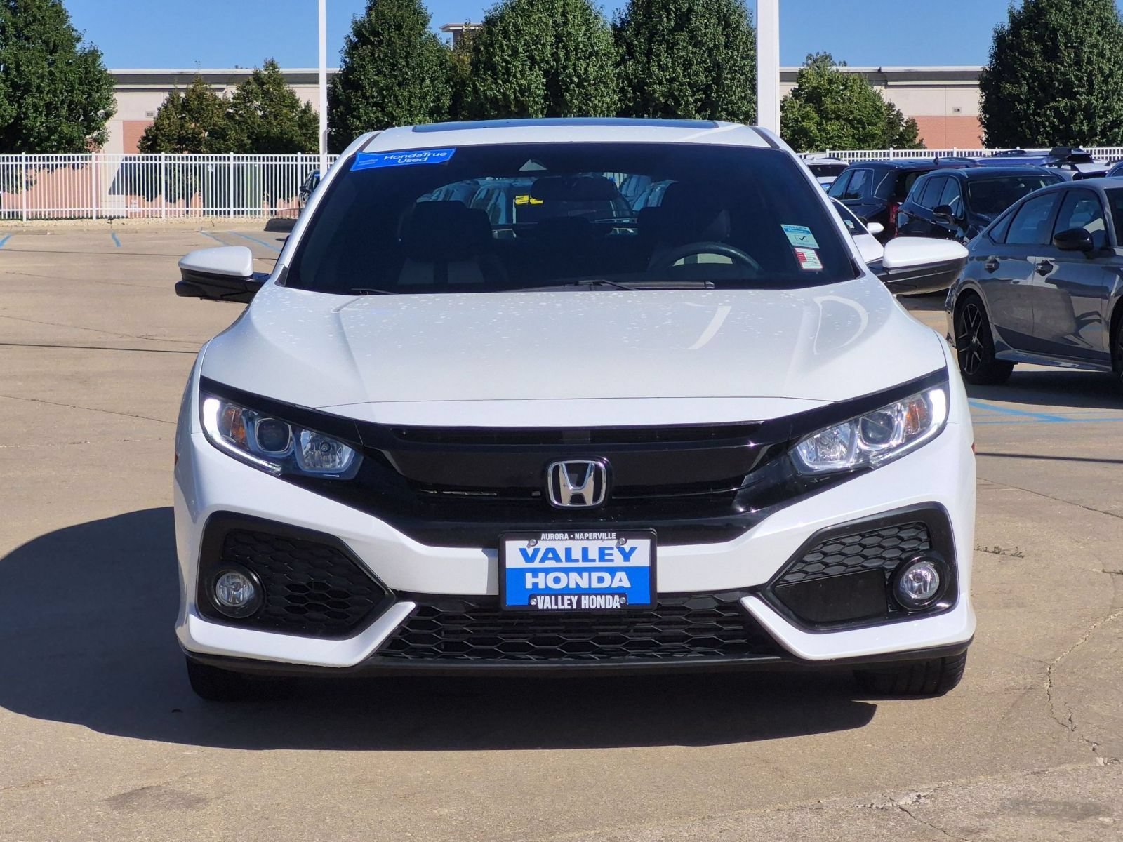 Certified Used 2019 White Orchid Pearl Honda EX Hatchback image 3