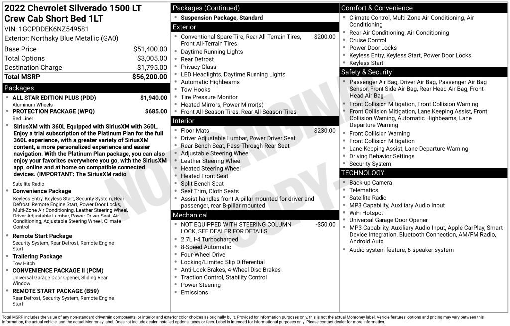 Used 2022 Blue Chevrolet LT image 6