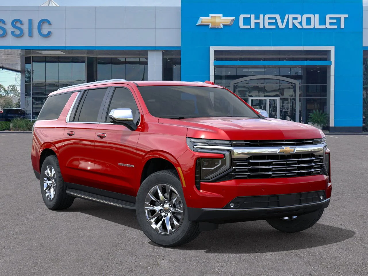 2026 Chevrolet Suburban Premier Red at Classic Elite Chevrolet Sugar Land