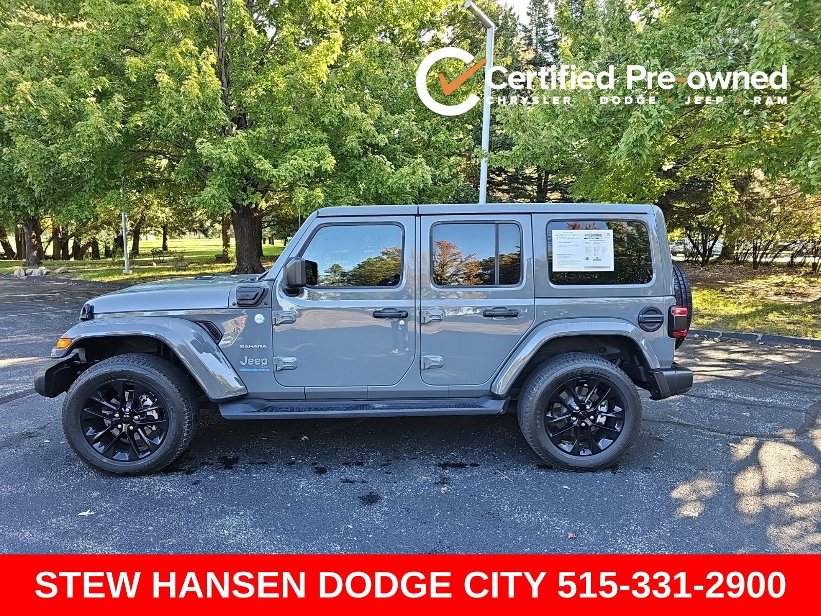 Certified Used 2023 Sting-Gray Clearcoat Jeep Sahara image 1
