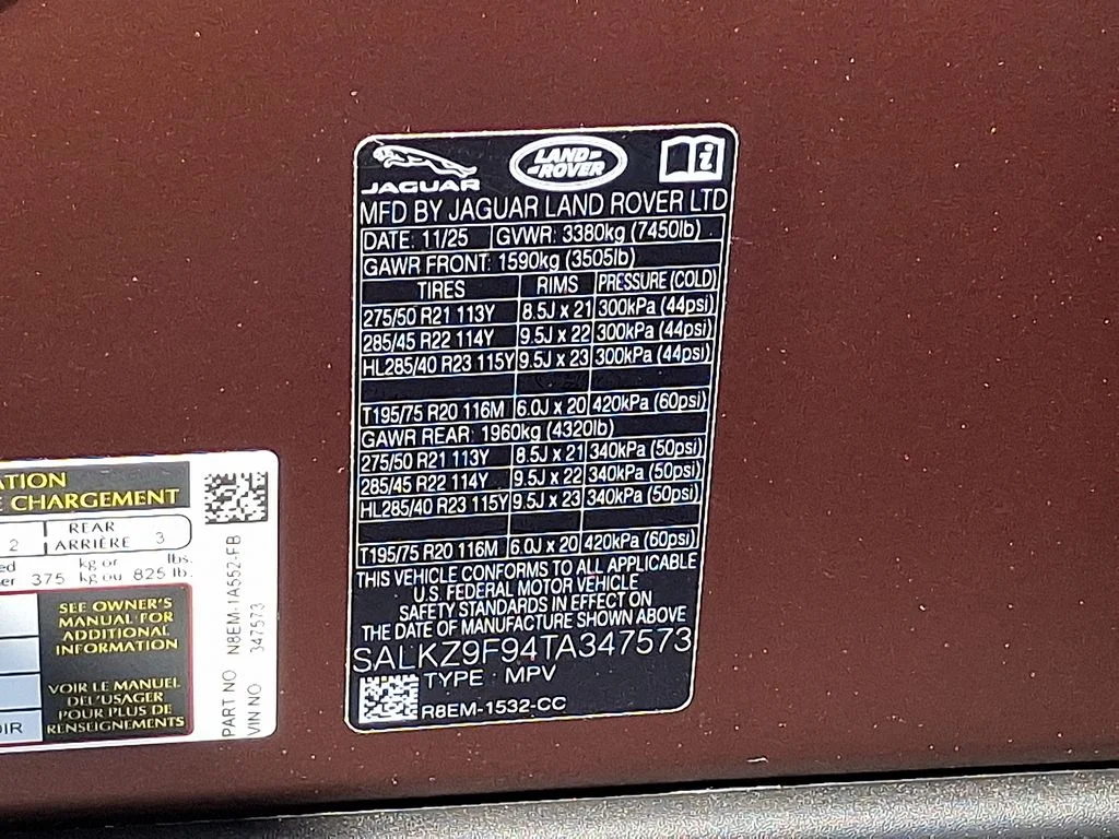 New 2026 Sunrise Copper Satin Land Rover SV image 17