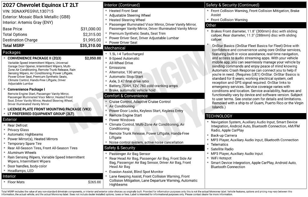 2027 Chevrolet Equinox LT - Photo 56