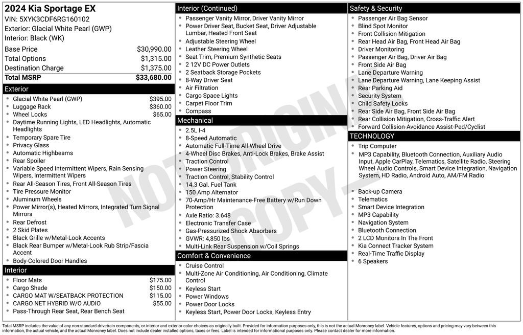 Used 2024 White Kia EX image 25