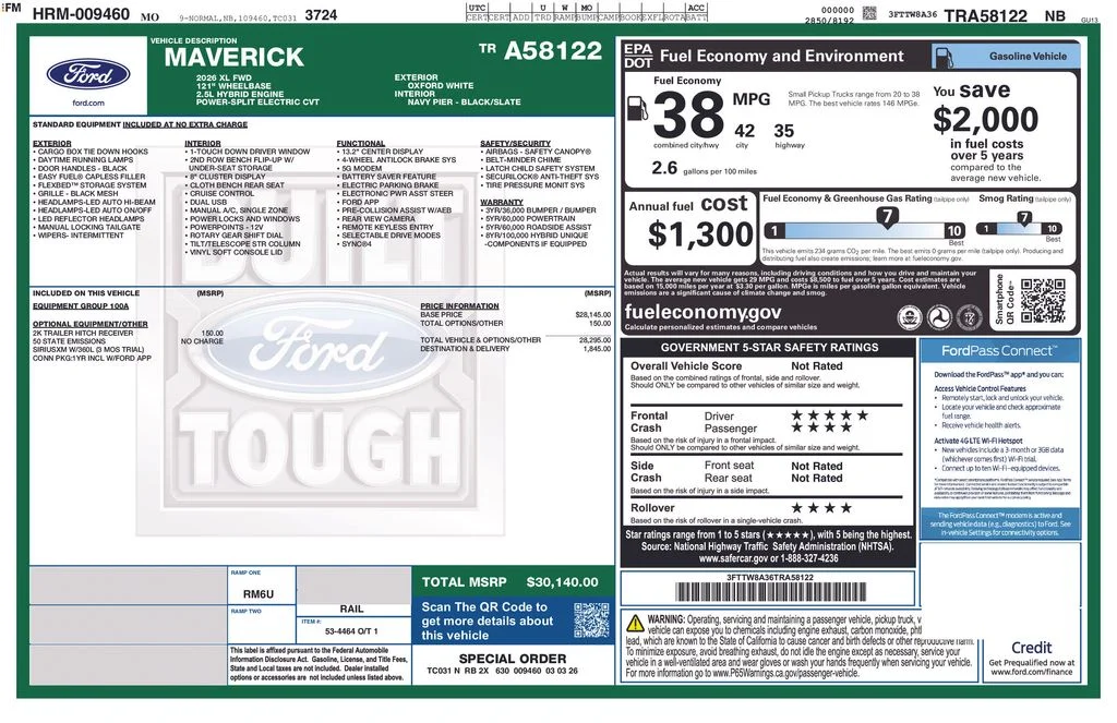 New 2026 Oxford White Ford XL image 25
