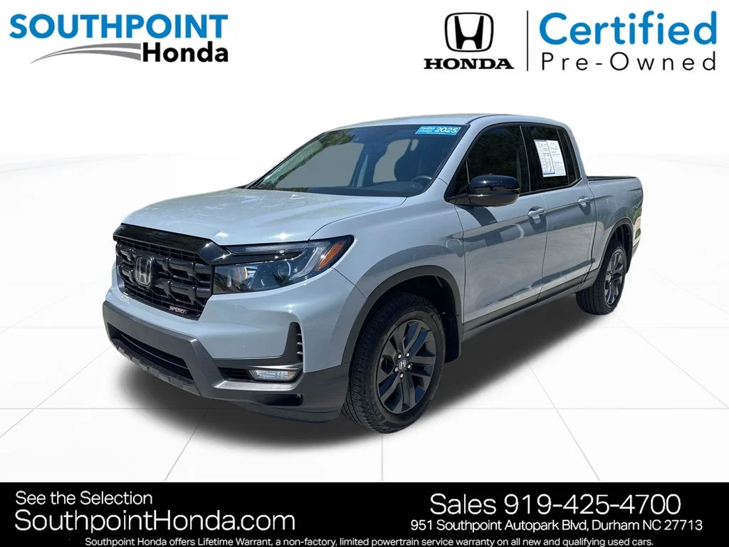 Certified Used 2025 Sonic Gray Pearl Honda AWD SPORT image 3