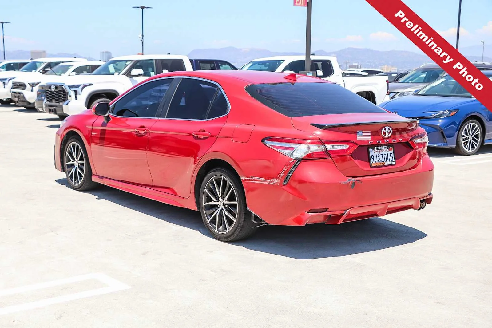 Used 2021 Supersonic Red Toyota SE image 8