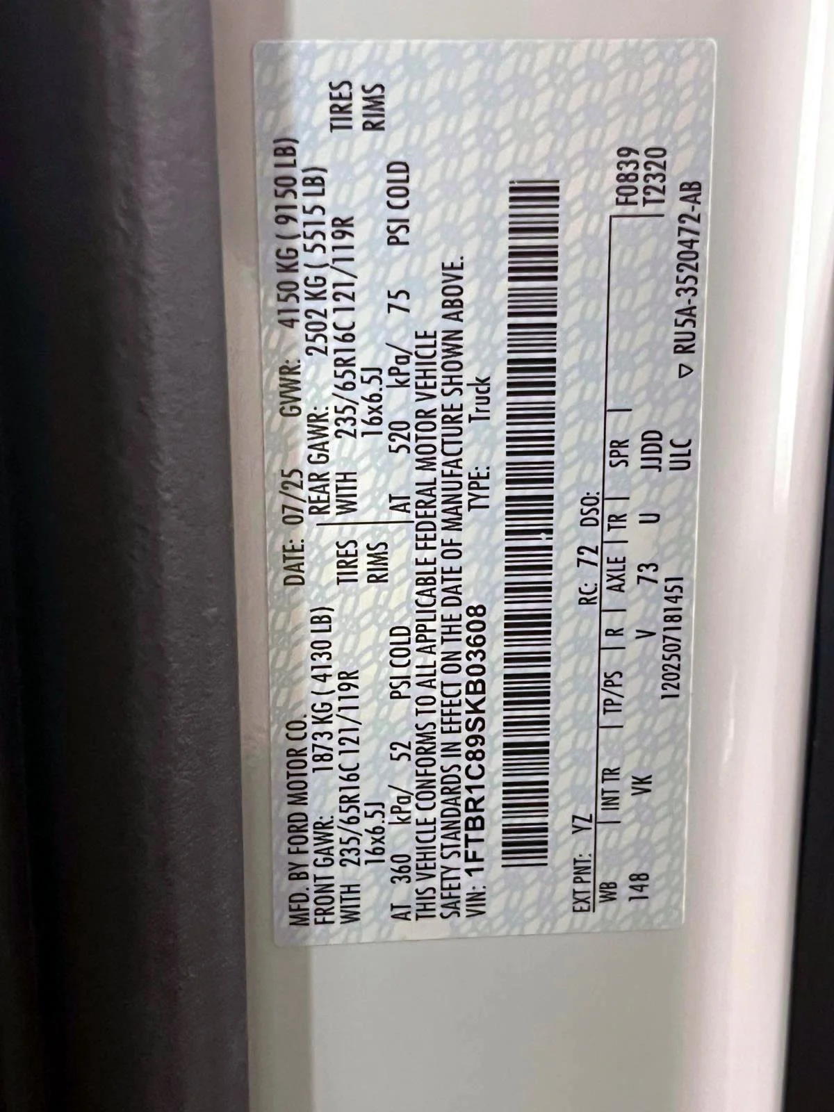 Used 2025 White Ford  image 23