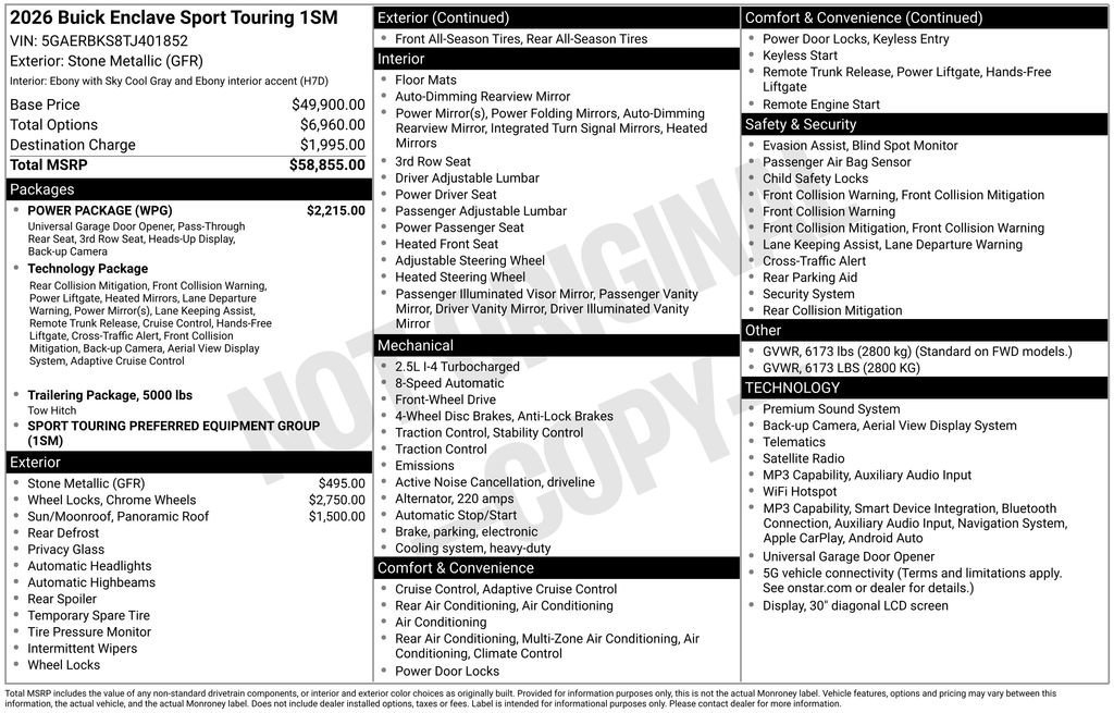 New 2026 Stone Metallic Buick Sport Touring image 29