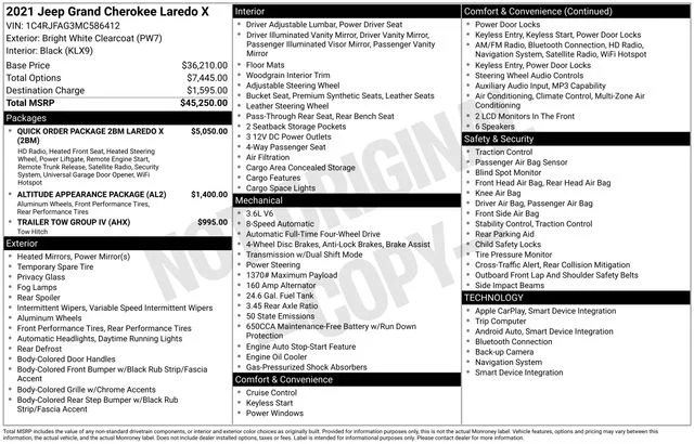 Used 2021 White Jeep Laredo X image 43