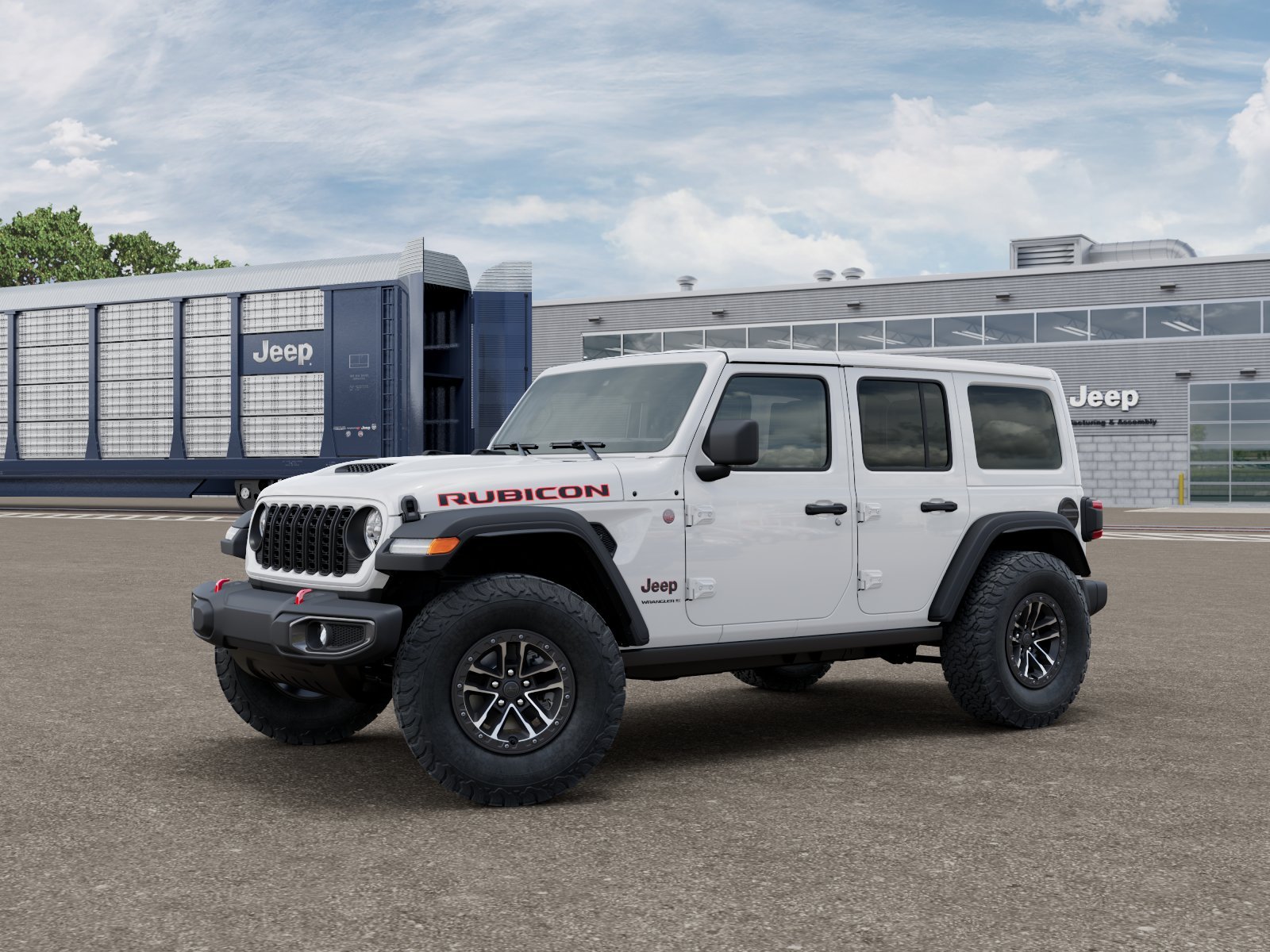 New 2026 Bright White Clear-Coat Exterior Paint Jeep Rubicon image 1