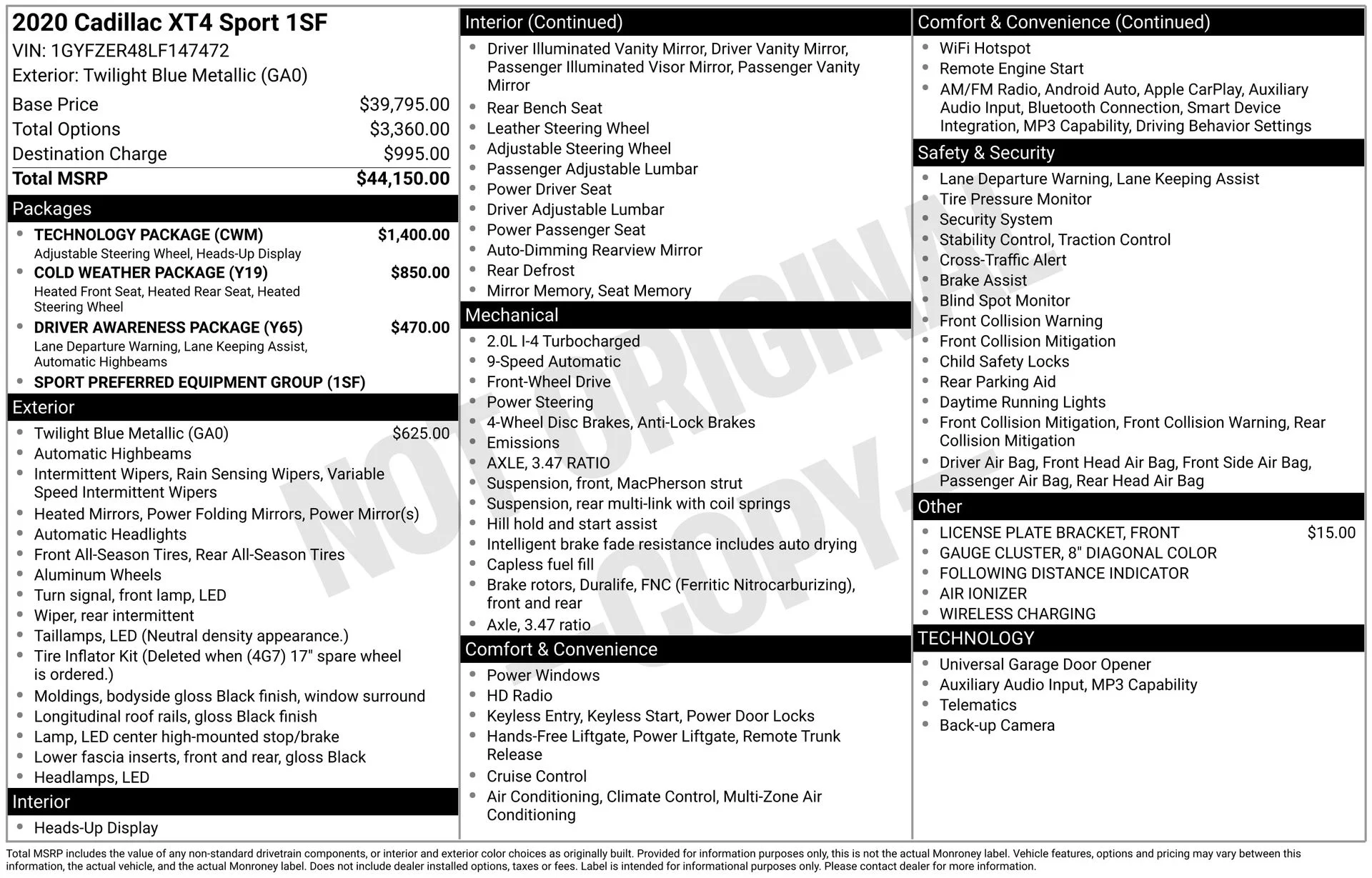 Used 2020 Blue Cadillac Sport image 37