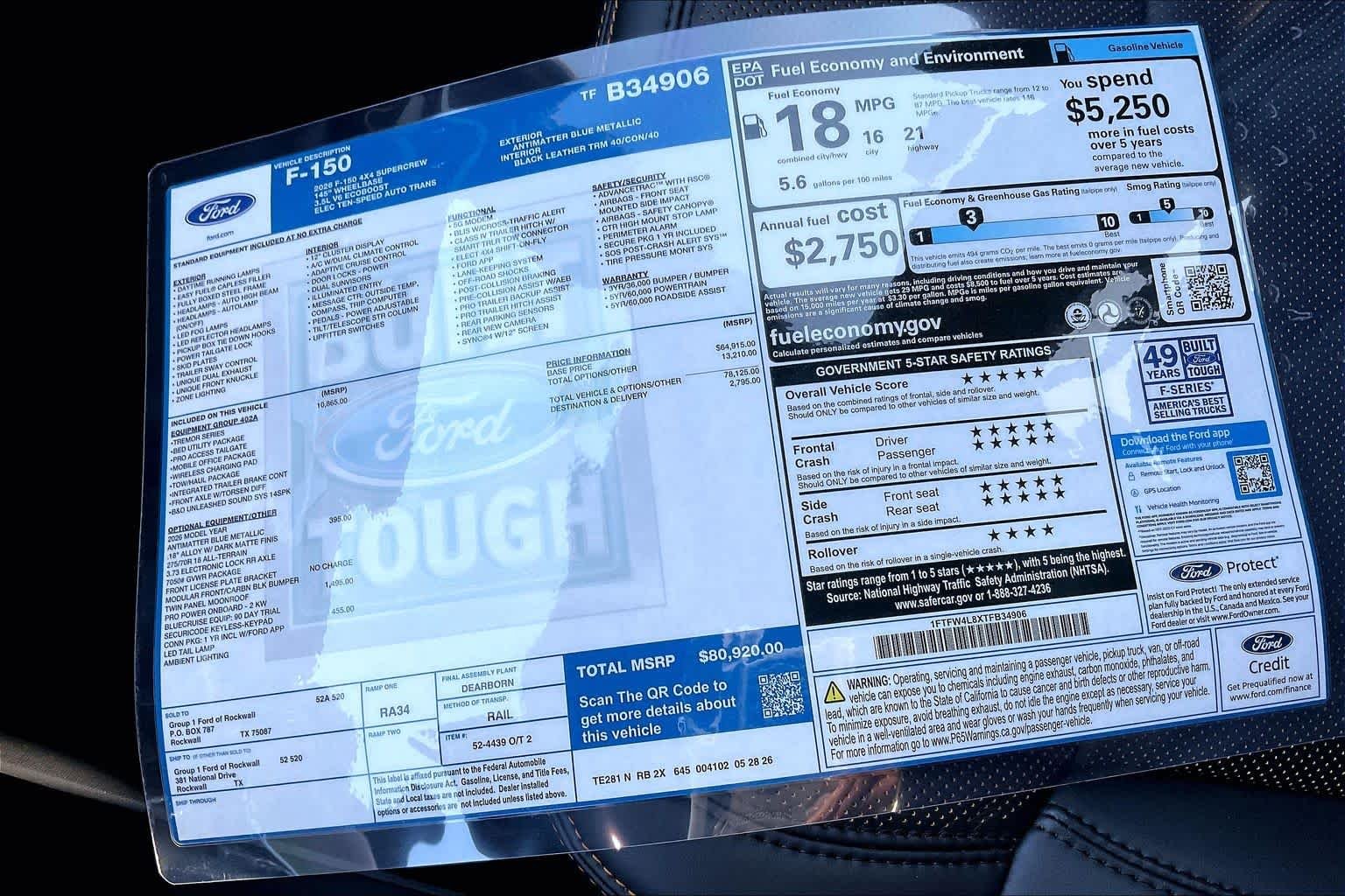 New 2026 Antimatter Blue Metallic Ford Tremor® image 19