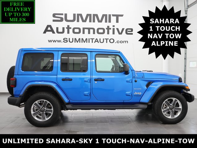 2022 Jeep Wrangler Unlimited Sahara: UNLIMITED SAHARA-SKY ONE TOUCH-AUTO-NAV-ALPINE-TOW-4WD-1 OWNER