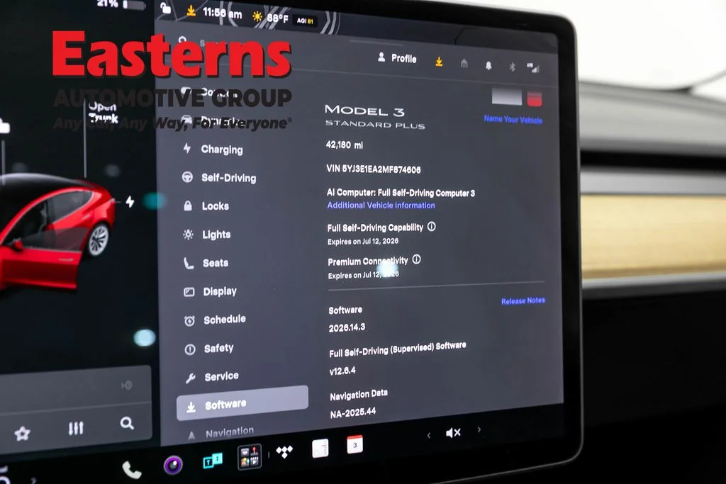 Used 2021 Red Tesla Standard Range Plus image 15