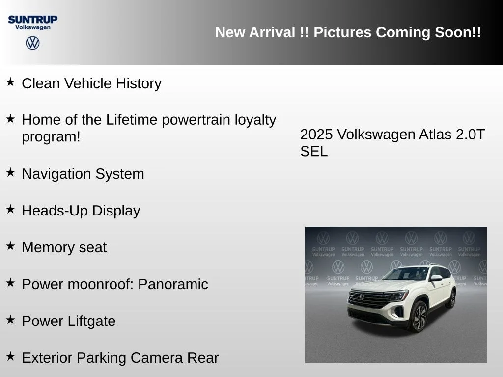 Used 2025 White Volkswagen 2.0T SEL image 5