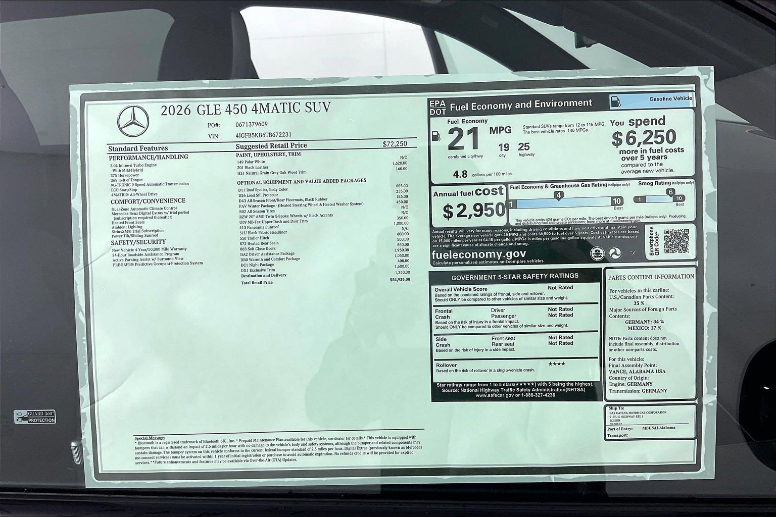 New 2026 Polar White Mercedes-Benz GLE 450 image 26