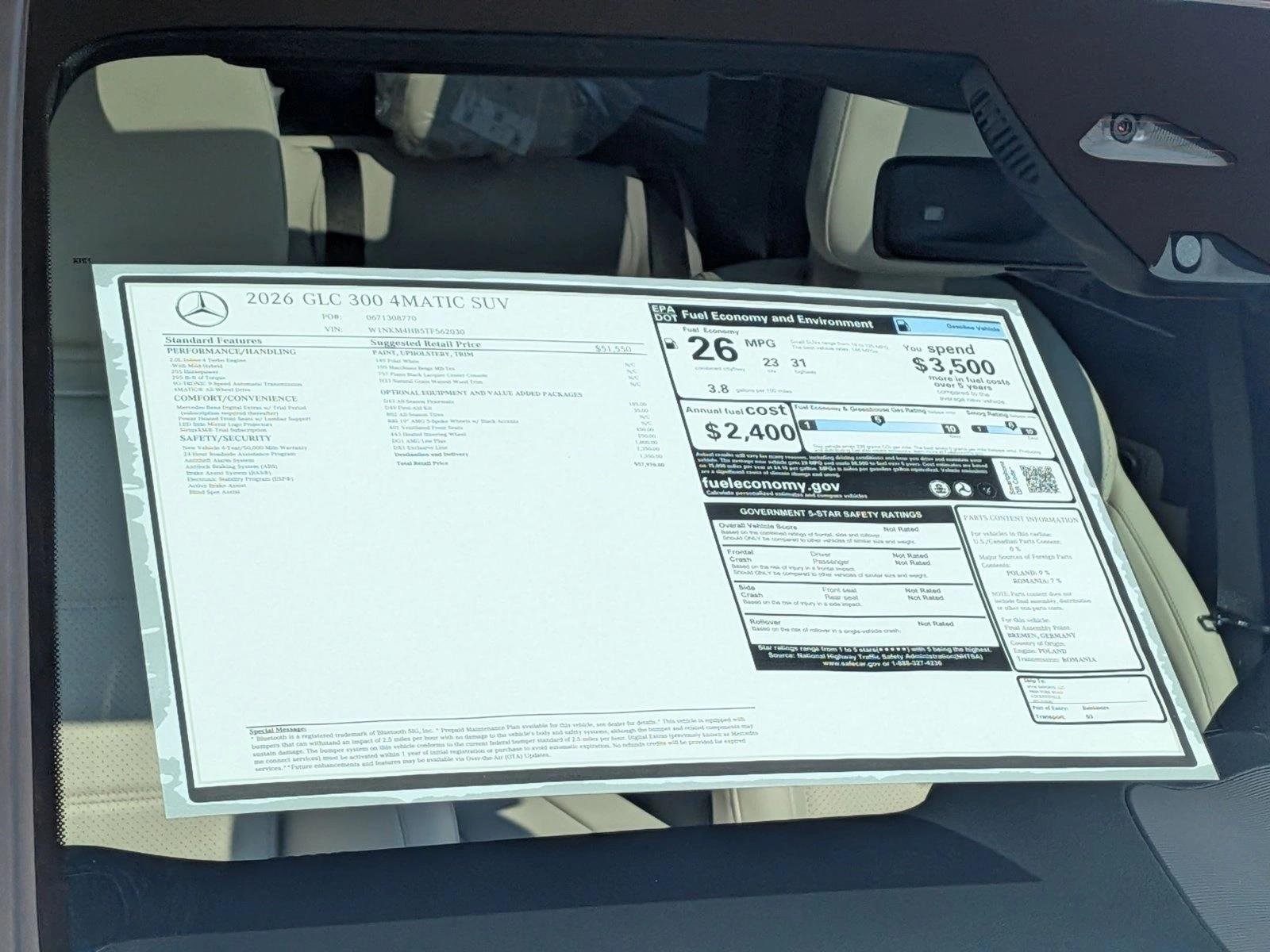 New 2026 Polar White Mercedes-Benz GLC300 image 20