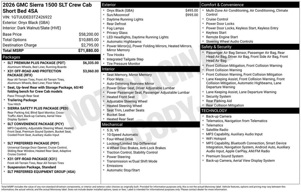 New 2026 Onyx Black GMC SLT image 17