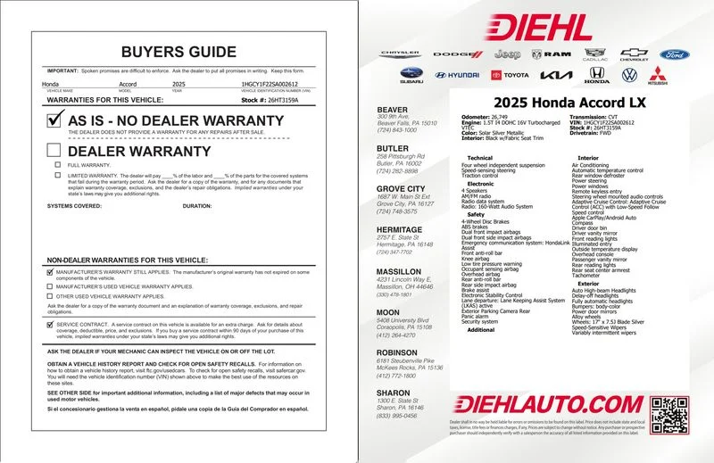 Used 2025  Honda LX image 34