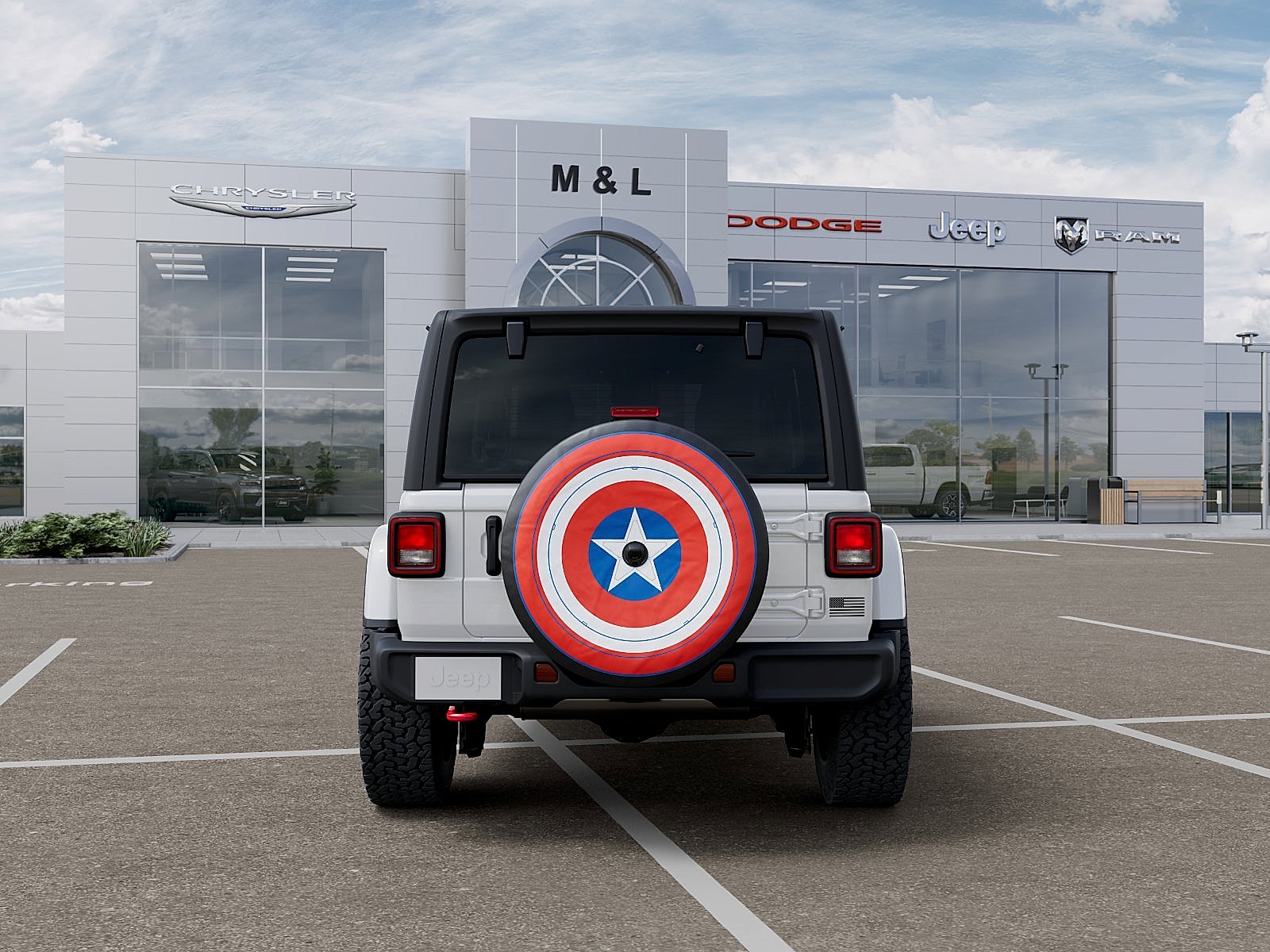 New 2026 Bright White Clear-Coat Exterior Paint Jeep 4-Door Willys 
