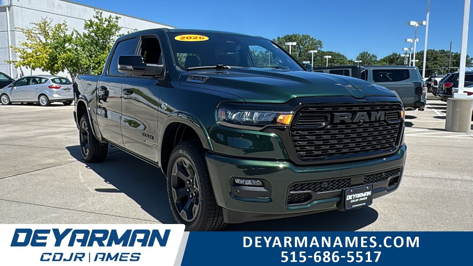 New 2026 Serrano-Green Metallic Exterior Paint RAM Big Horn/Lone Star image 1
