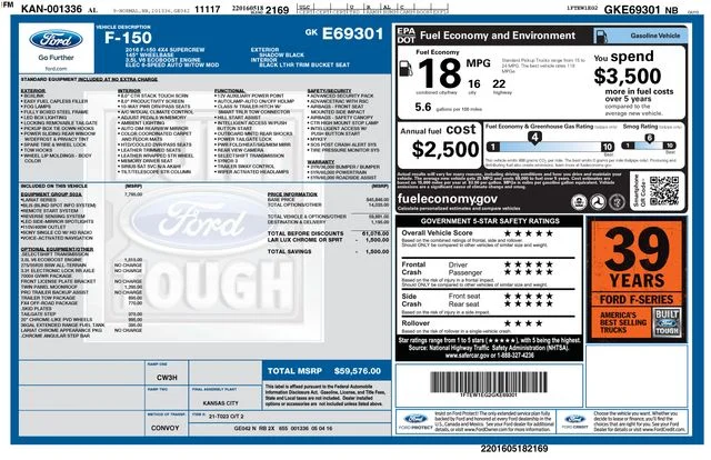 Used 2016 Black Ford Lariat image 3