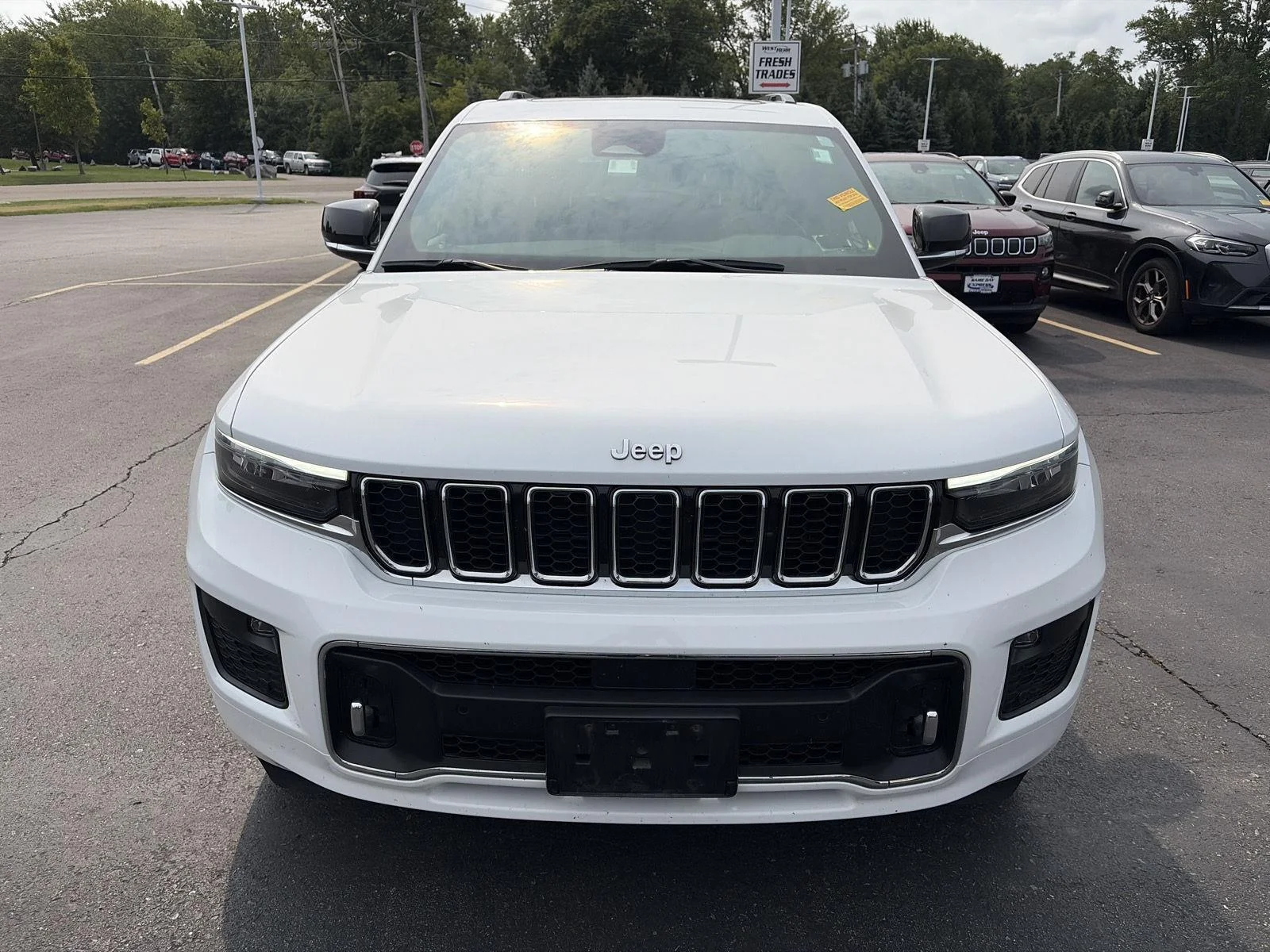 Used 2021 Bright White Clearcoat Jeep Overland image 2
