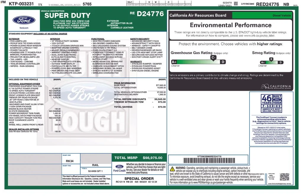 Certified Used 2024 Blue Ford Platinum image 5