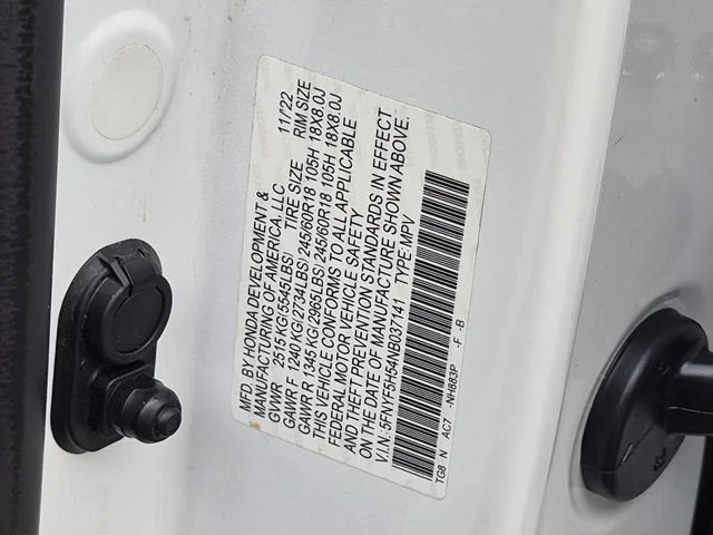Used 2022 White Honda EX-L image 26