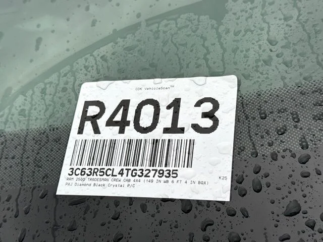 New 2026 Diamond Black Crystal Pearl-Coat Exterior Paint RAM Tradesman image 32