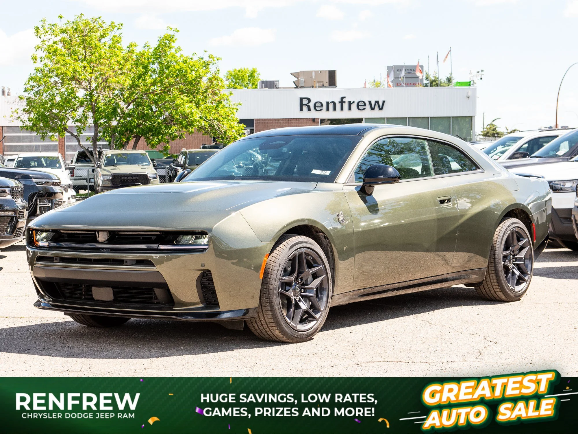 New 2026 Green Dodge Scat Pack* 2-Door AWD, 550 Horsepower, Brembo Brakes image 1