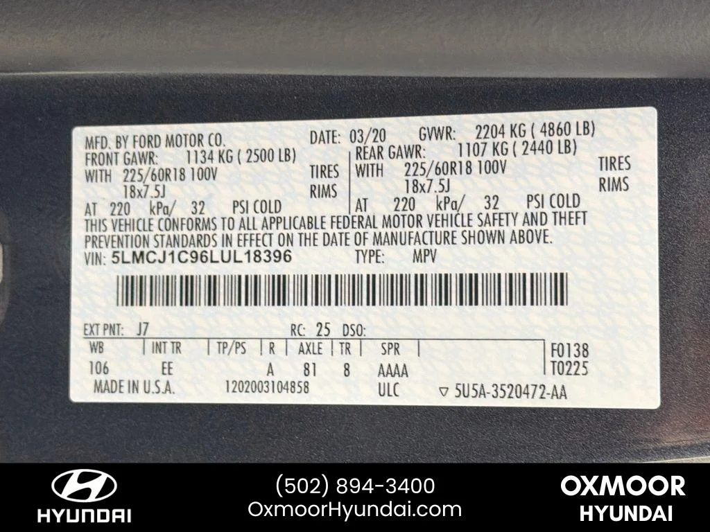 Used 2020 Magnetic Gray Lincoln Standard image 32