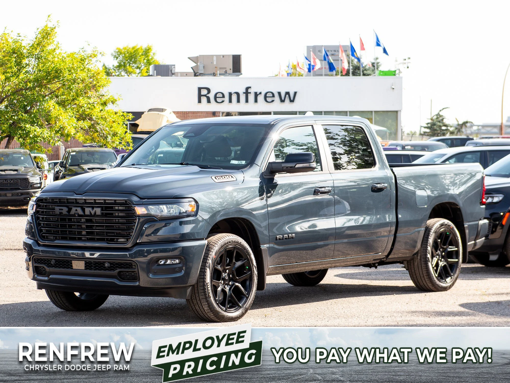 New 2026 Blue RAM Sport* Crew Cab 4x4, 3.92 Rear Axle, 22 Inch Wheels, Heated Seats/Wheel image 1