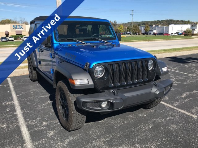 Used 2022 Hydro Blue Pearlcoat Jeep Unlimited Willys image 1