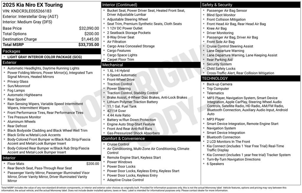 Used 2025 Gray Kia EX Touring image 22