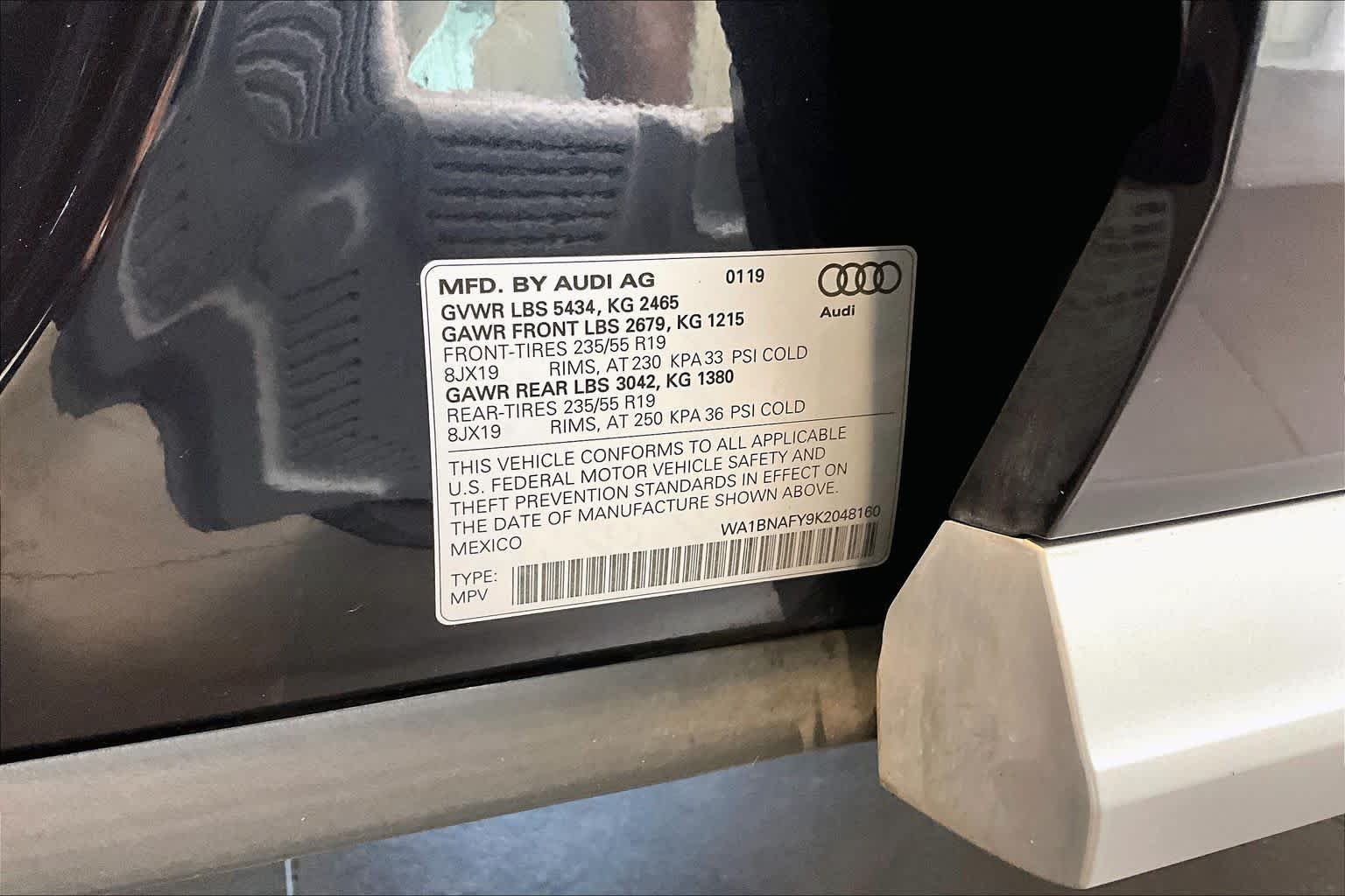 Used 2019 Moonlight Blue Metallic Audi Premium Plus image 34