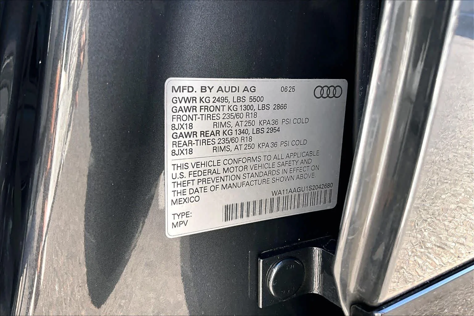 Certified Used 2025 Tambora Gray Metallic Audi Premium image 32