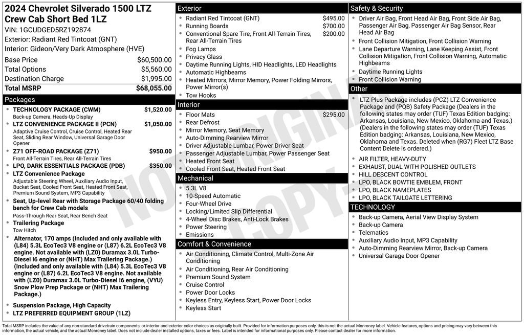 Used 2024 Red Chevrolet LTZ image 41