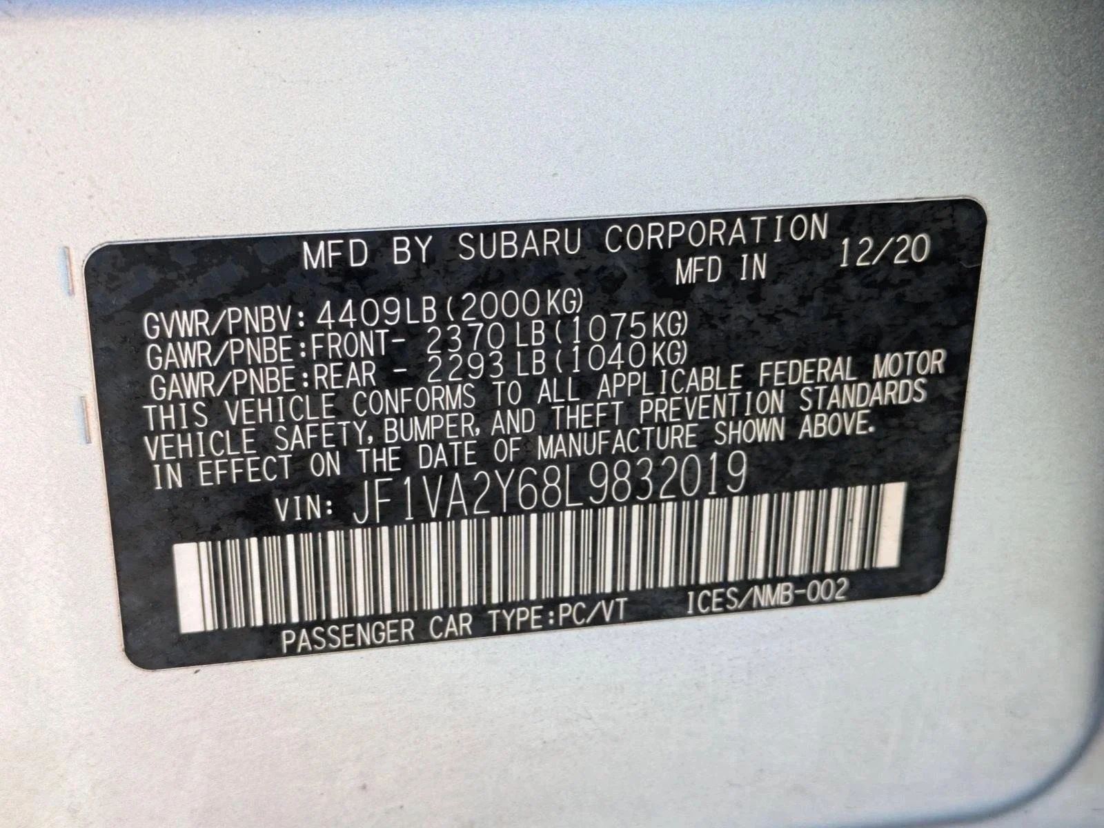Used 2020 Ice Silver Metallic Subaru STI Limited image 15
