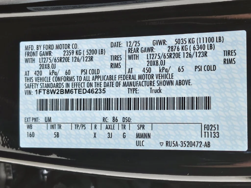 New 2026 Agate Black Metallic Ford F-250® Lariat® image 44