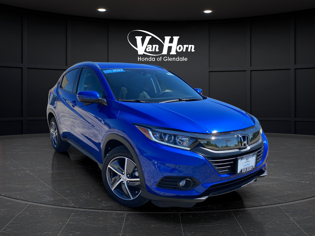 Certified Used 2022 Aegean Blue Metallic Honda EX image 1