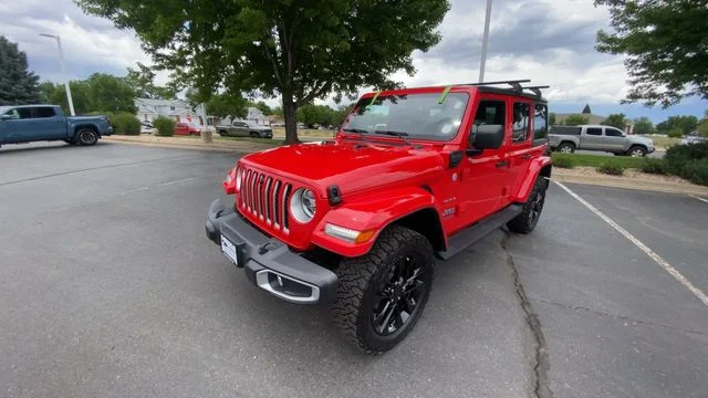 Used 2021 Red Jeep Unlimited Sahara 4xe image 4
