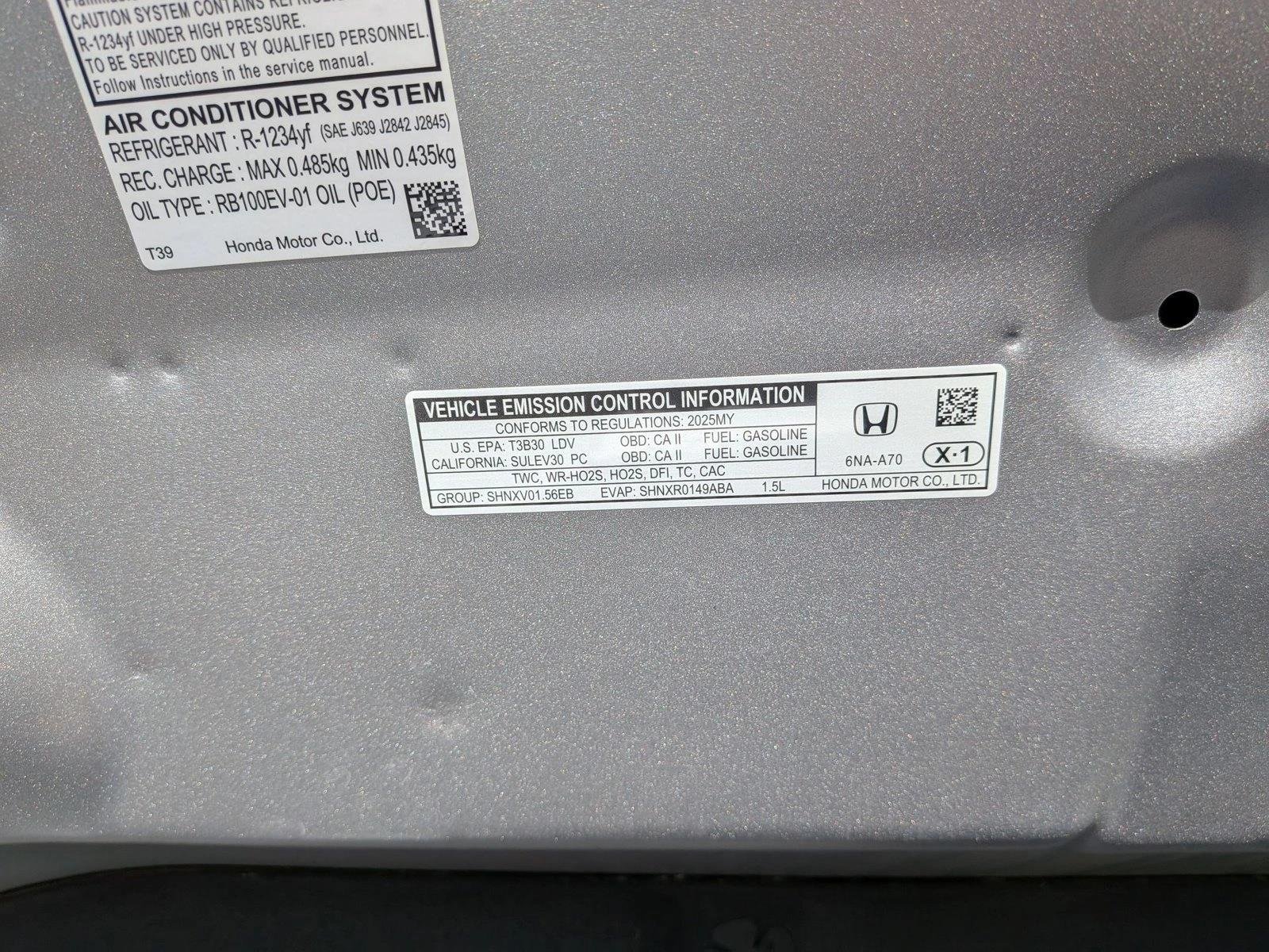 Used 2025 Solar Silver Metallic Honda SE image 23